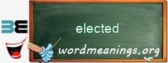 WordMeaning blackboard for elected